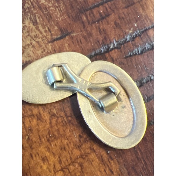 Antique Oval Cufflinks Design Signed CLP Co and Box - Picture 3 of 9